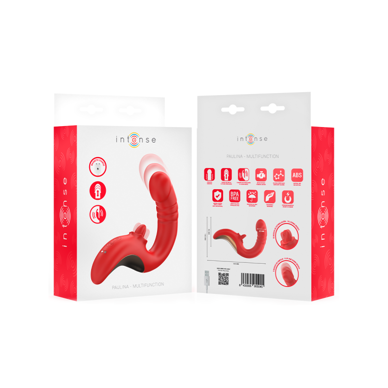 Intense - Paulina Vibrador & Estimulador En Forma De U Rojo |