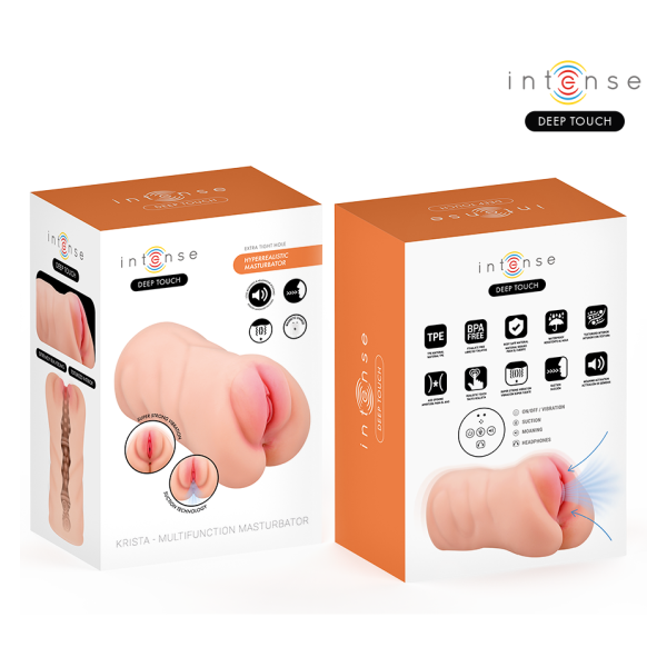 INTENSE DEEP TOUCH - KRISTA MASTURBADOR VAGINA CON EFECTO SUCCIÓN, VIBRACIÓN Y VOZ 1.2 KG