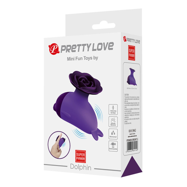 PRETTY LOVE - DOLPHIN MINI VIBRADOR CON SUJECIÓN