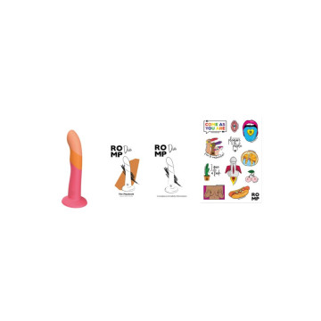 Romp - Dizi Godemichet En Silicone Avec Ventouse Tricolé 18 Cm |