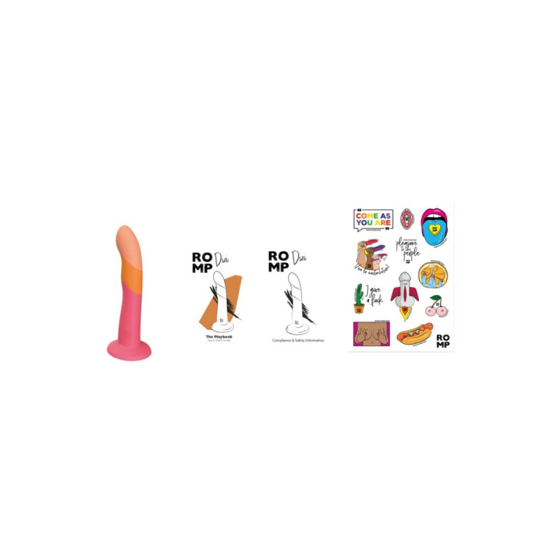 Romp - Dizi Godemichet En Silicone Avec Ventouse Tricolé 18 Cm |