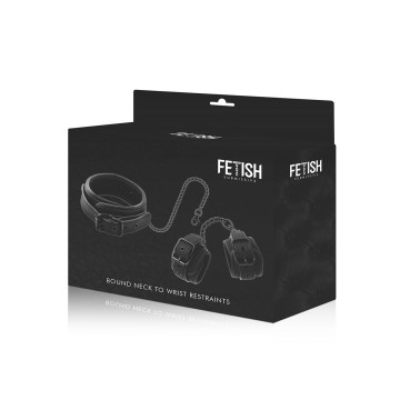 Fetish Submissive - Collier Et Menottes En Cuir Végan Avec Doublure