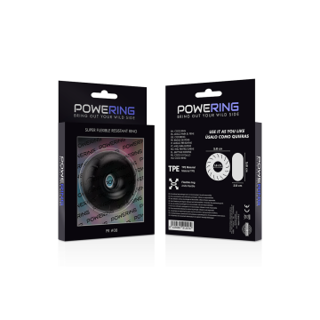 POWERING - SUPER FLEXIBLE Y RESISTENTE ANILLO PENE  5CM PR08 NEGRO