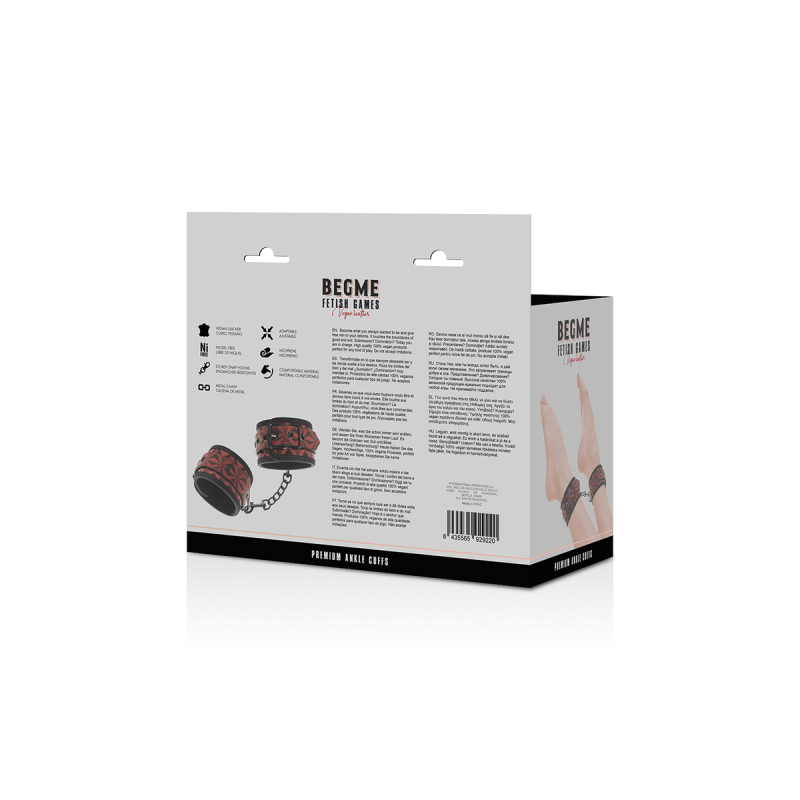Begme - Red Edition Esposas Para Tobillos Con Forro De Neopreno |
