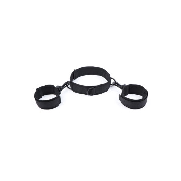 OHMAMA FETISH - HANDSCHELLEN UND KRAGEN AUS NYLON - Handschellen befe…