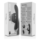 BLACK&SILVER - DJ. ADAM ESTIMULADOR RABBIT SILICONA RECARGABLE NEGRO