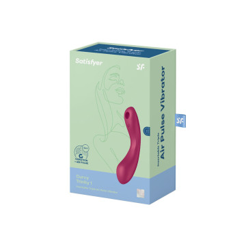 Satisfyer - Curve Trinity 1 Air Pulse Vibration Rojo | Vybes.it