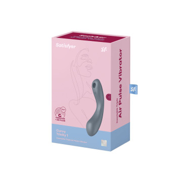 SATISFYER - CURVE TRINITY 1 AIR PULSE VIBRATION GREY - SATISFYER AIR…