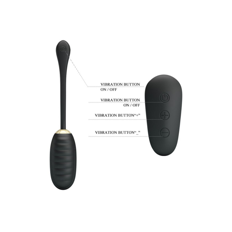 Pretty Love - Doreen Huevo Vibrador De Lujo Recargable Negro