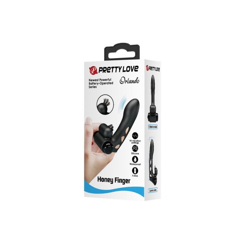 Pretty Love - Orlando Funda De Dedo Vibrador Negro | Vybes.it