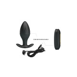 Pretty Love - Regina Plug Anal Vibrador Recargable Negro | Vybes.it