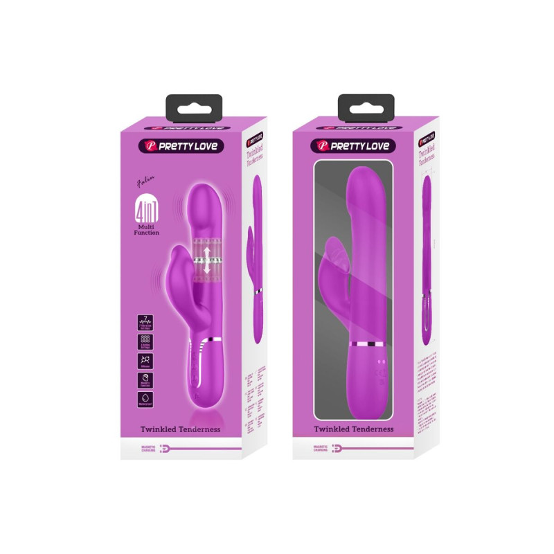 Pretty Love - Vibrador Rabbit Perlas Violeta | Vybes.it