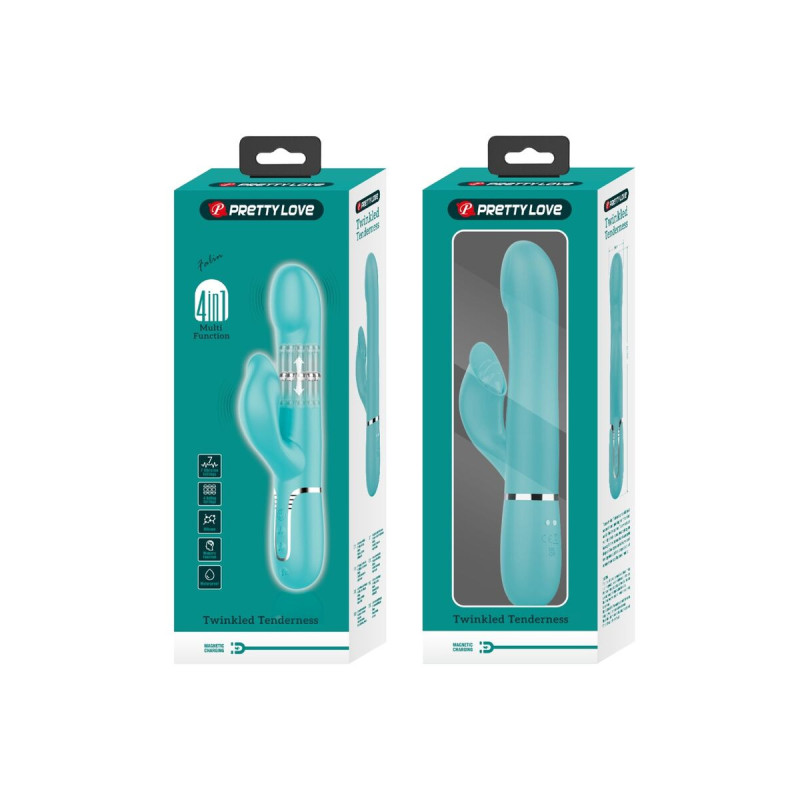 Pretty Love - Vibrador Rabbit Perlas Verde Agua | Vybes.it