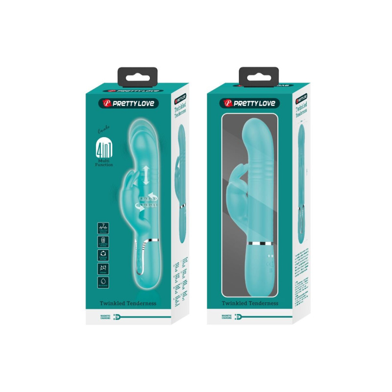 Pretty Love - Coale Rabbit Vibrator Perlen Aquagrün | Vybes.it