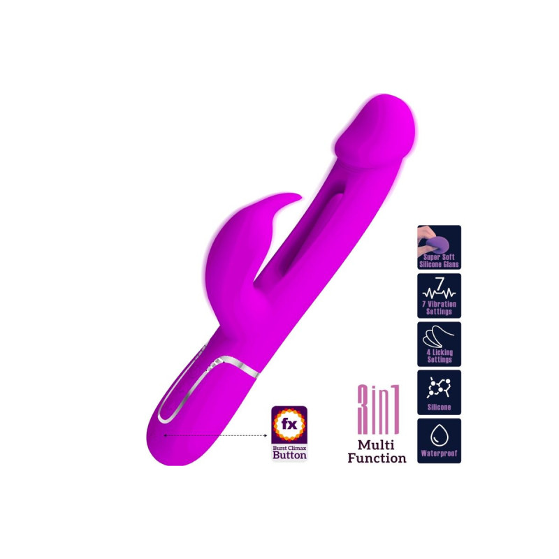 Pretty Love - Kampas Vibrador Rabbit 3 En 1 Multifunción Con Lengua