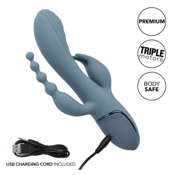 CALEXOTICS - VIBRATORE TRIPLE ECSTASY GRIGIO
