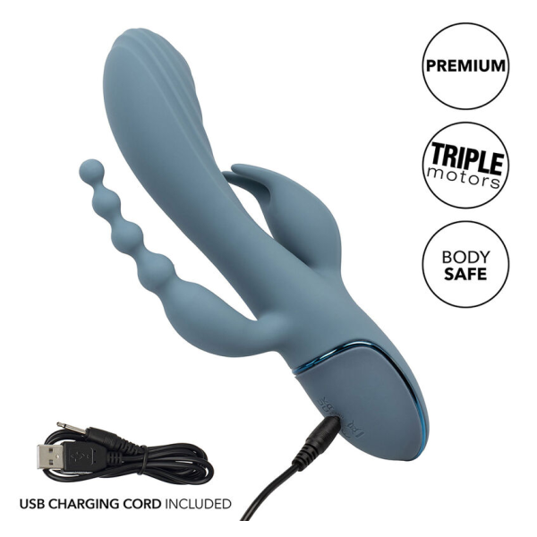 CALEXOTICS - VIBRATORE TRIPLE ECSTASY GRIGIO
