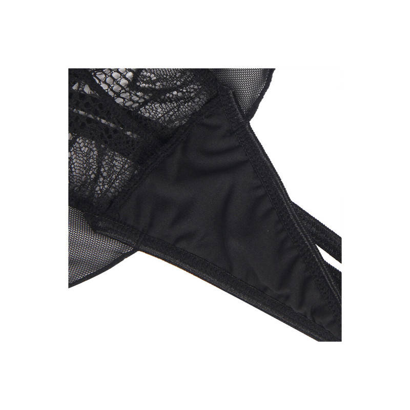Subblime - Teddy Cuello Halter Espalda Descubierta Encaje Negro