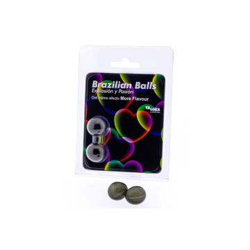 TALOKA - 2 BOULES BRÉSILIENNES PLUS DEFFET DE SAVEUR GEL EXCITANT