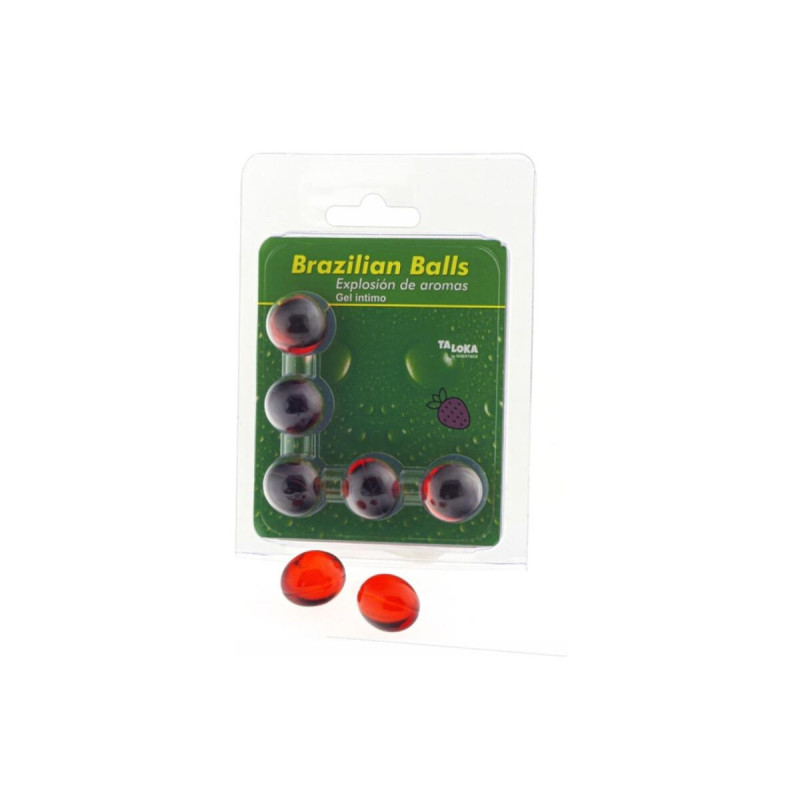 TALOKA - 5 BRASILIANISCHE KUGELN ERDBEER-INTIM-GEL - Brasilianische B…