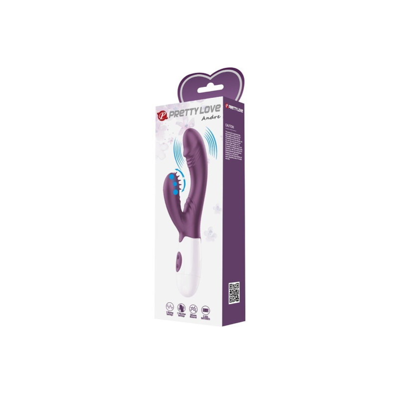 Pretty Love - Andre Vibrador Rabbit & Estimulador Punto G Morado |