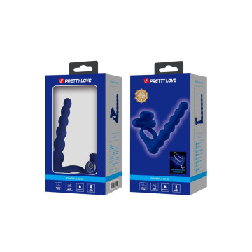Pretty Love - Ajmal Anillo Vibrador Con Plug Azul | Vybes.it