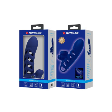 Pretty Love - Altaf Anillo Vibrador Con Funda De Silicona Azul |