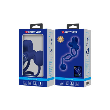 Pretty Love - Remington Doble Anillo Vibrador Con Plug Azul |