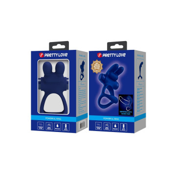 Pretty Love - Francisco Doble Anillo Vibrador Rabbit Azul | Vybes.it