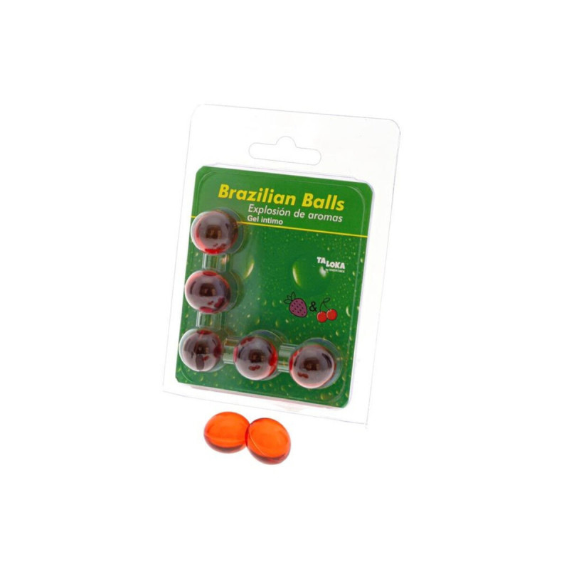 TALOKA - 5 SFERE BRASILIANE GEL INTIMO FRAGOLA E CILIEGIA - Palle bra…