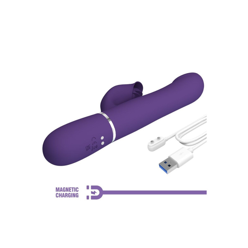 Pretty Love - Zalin Vibrador Rabbit Perlas 4 En 1 Morado | Vybes.it