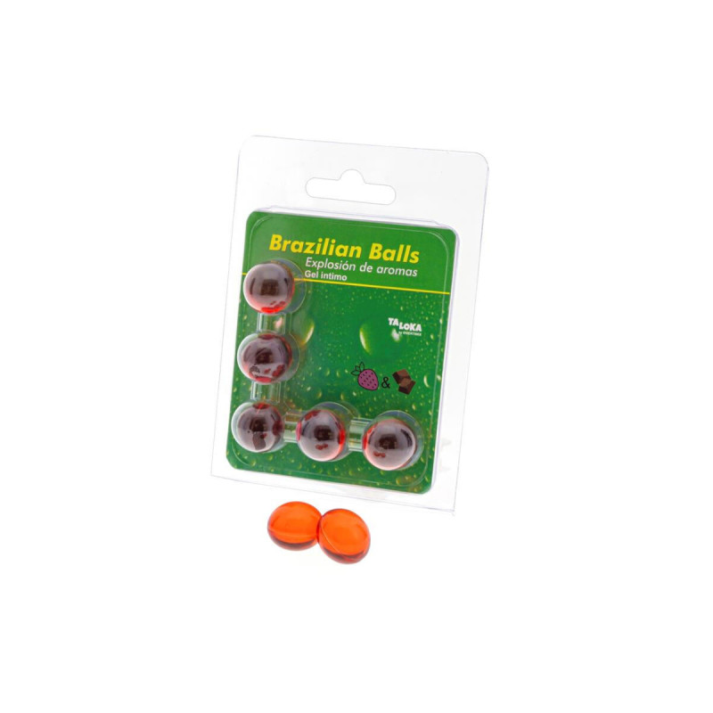 TALOKA - 5 SFERE BRASILIANE GEL INTIMO FRAGOLA E CIOCCOLATO - Palle b…