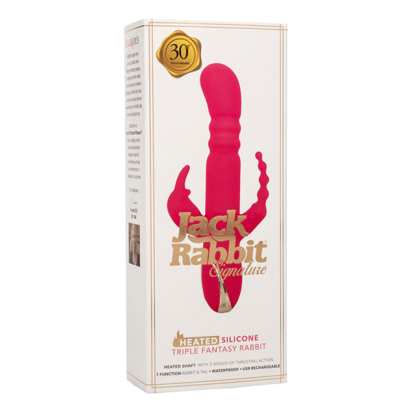 CALEXOTICS - JACK FANTASY VIBRATORE TRIPLO RISCALDATO ROSA CONIGLIO