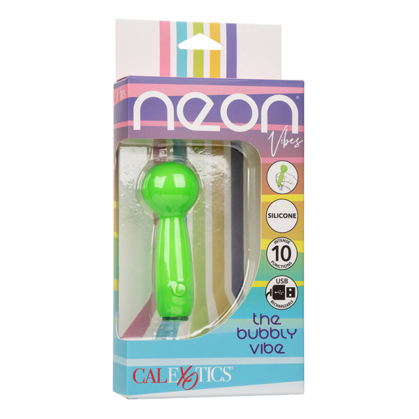 CALEXOTICS - NEON VIBES THE BUBBLY VIBE MINI-MASSAGER 10 VIBRATIONEN GRÜN