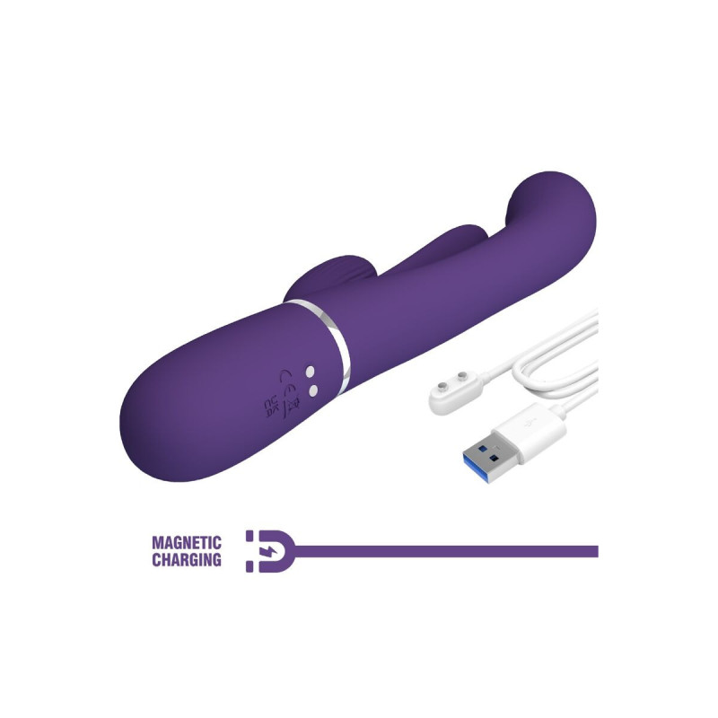 Pretty Love - Shania Triple Vibrador Rabbit Multifunción Morado |