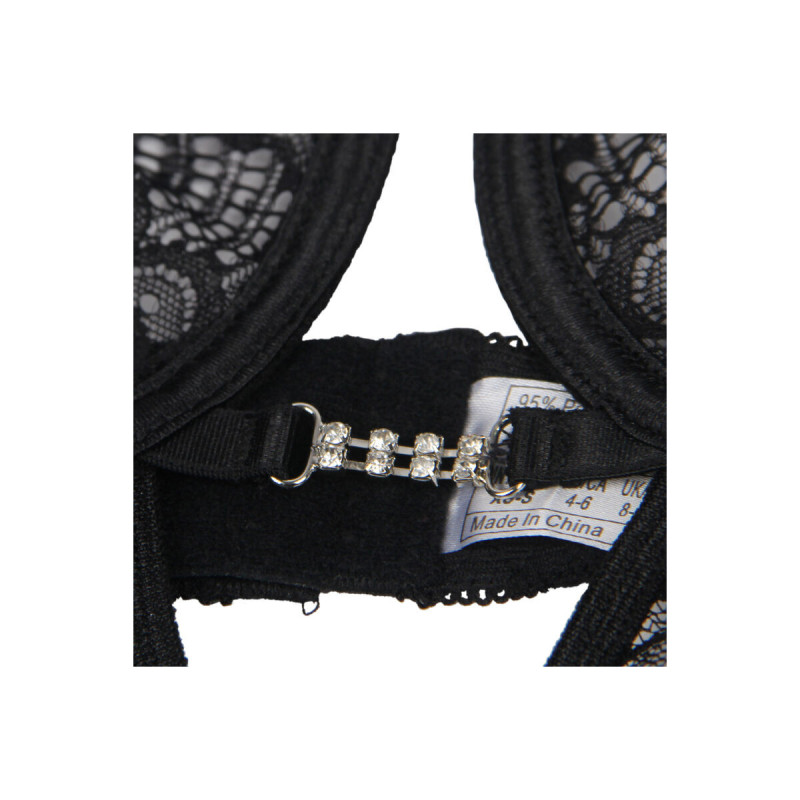 Subblime - 954185 Babydoll En Dentelle À Bretelles Réglables Noire