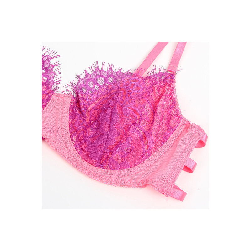Subblime - 955359 Set Sujetador Con Encaje Y Ligueros Rosa Y Morado