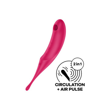 Satisfyer - Twirling Pro Estimulador Y Vibrador Rojo | Vybes.it
