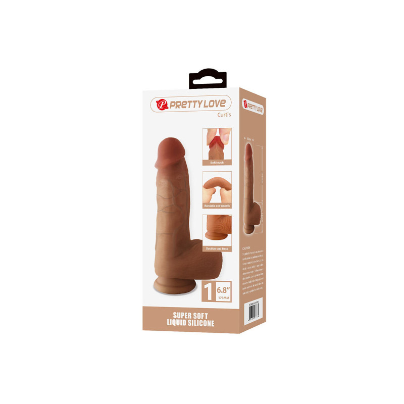 Pretty Love - Curtis Dildo Realistico Con Ventosa 17,3 Cm - Ø - 4,2
