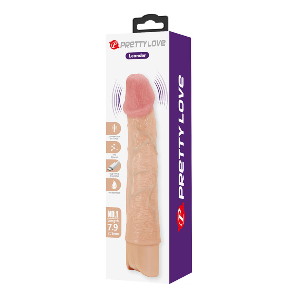 PRETTY LOVE - LEANDER VIBRADOR REALÍSTICO FLEXIBLE