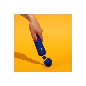 Romp - Flip Vibrador Wand Silencioso 10 Modos Azul | Vybes.it