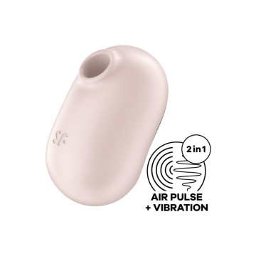 Satisfyer - Pro To Go 2 Estimulador Y Vibrador Doble Beige |