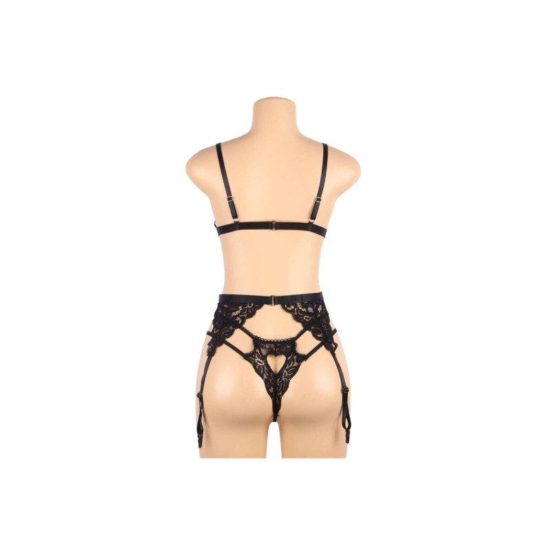 Subblime - Set Dreiteiliges Set Bh+ Strumpfgürtel + String L/Xl |