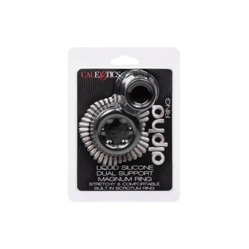 CALEXOTICS - ALPHA DUAL MAGNUM RING SCHWARZ - Cockringe ohne Vibration
