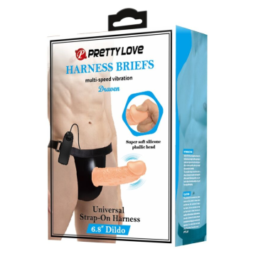 PRETTY LOVE - HARNESS BRIEFS CON VIBRACIÓN DILDO INCLUIDO