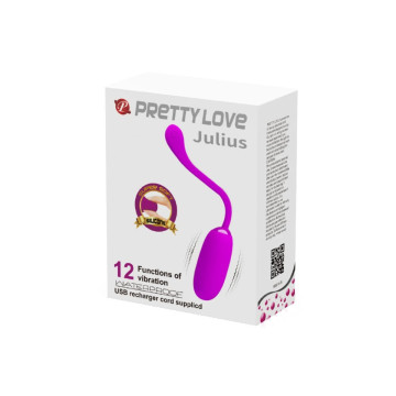 Pretty Love - Julius Huevo Vibrador Impermeble & Recargable Morado