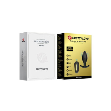 Pretty Love - Regina Plug Anal Vibrador Recargable Negro | Vybes.it