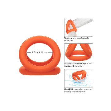 CALEXOTICS - ALPHA TRI-ANNEAU ORANGE - Cockrings sans vibration