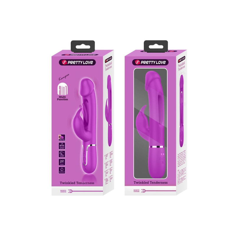 Pretty Love - Kampas Vibrador Rabbit 3 En 1 Multifunción Con Lengua