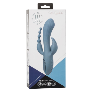 CALEXOTICS - VIBRATORE TRIPLE ECSTASY GRIGIO